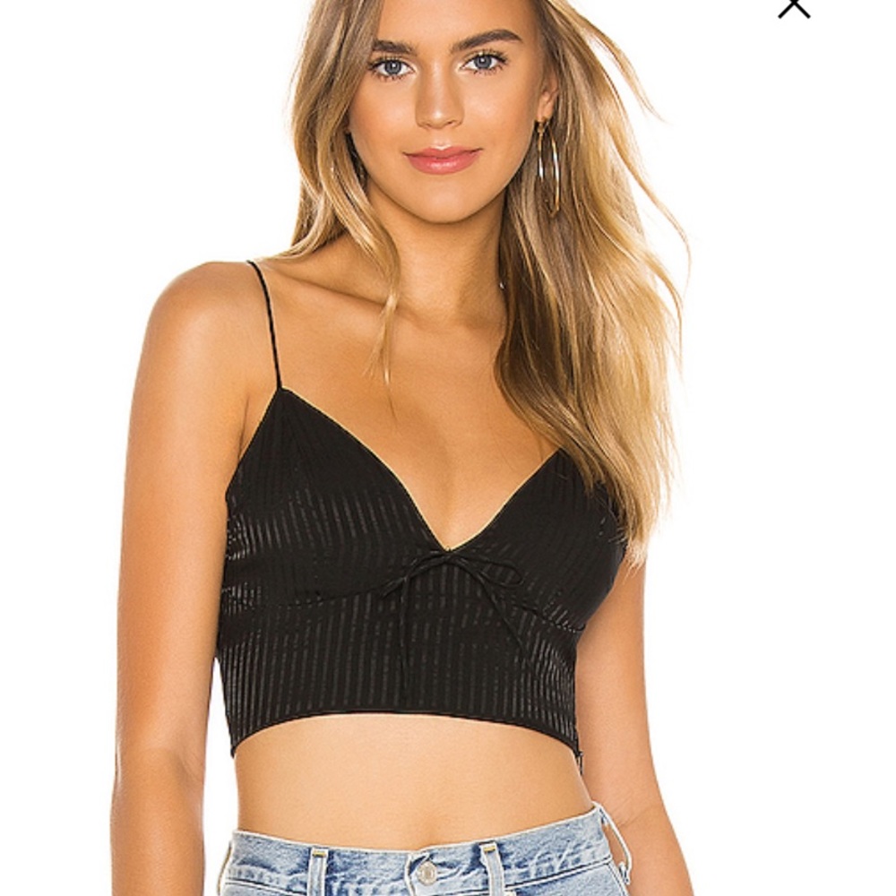Revolve Superdown black crop cami S